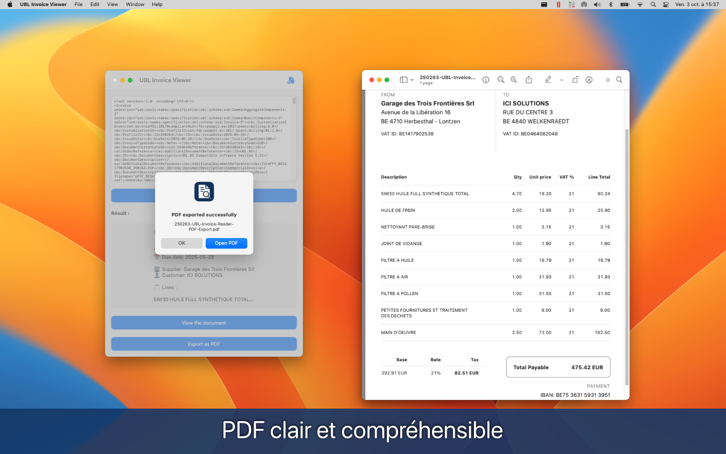 UBL Invoice Viewer - Convertir facilement vos factures �lectroniques en PDF et les imprimer